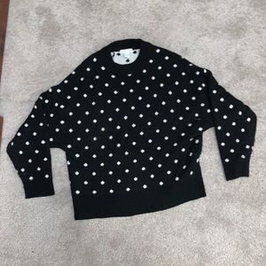 H&M polka dot crewneck sweater